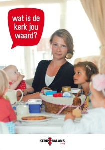 De Actie Kerkbalans 2013 poster om de campagne de ondersteunen.